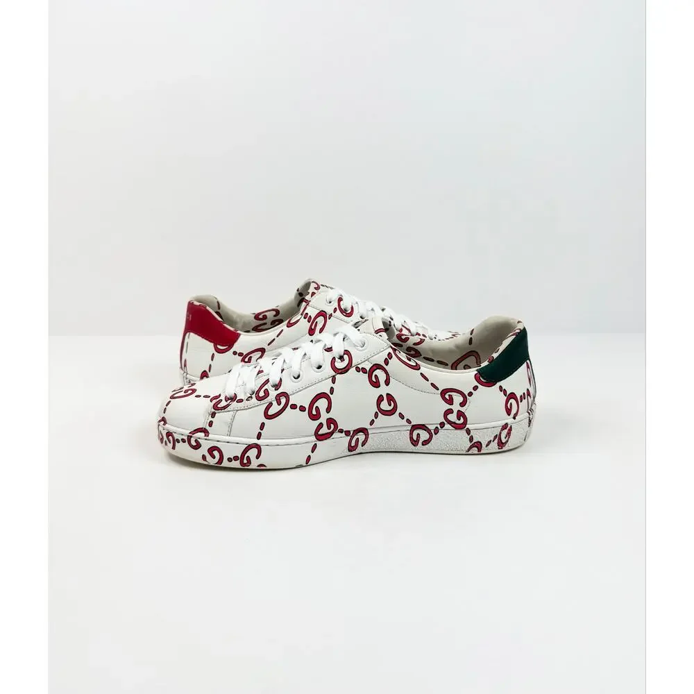 Size 7.5US - Gucci ace monogram ghost